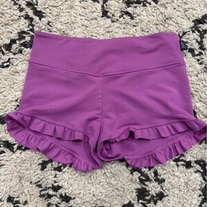 Tiger Friday women’s bike dance athletic ruffle shorts purple M